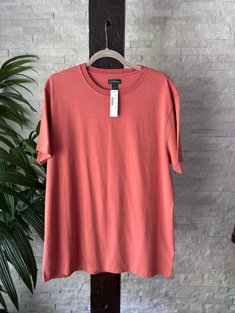 J. CREW Always Orange Crewneck Y2K Vintage Tee Size L New with Tags